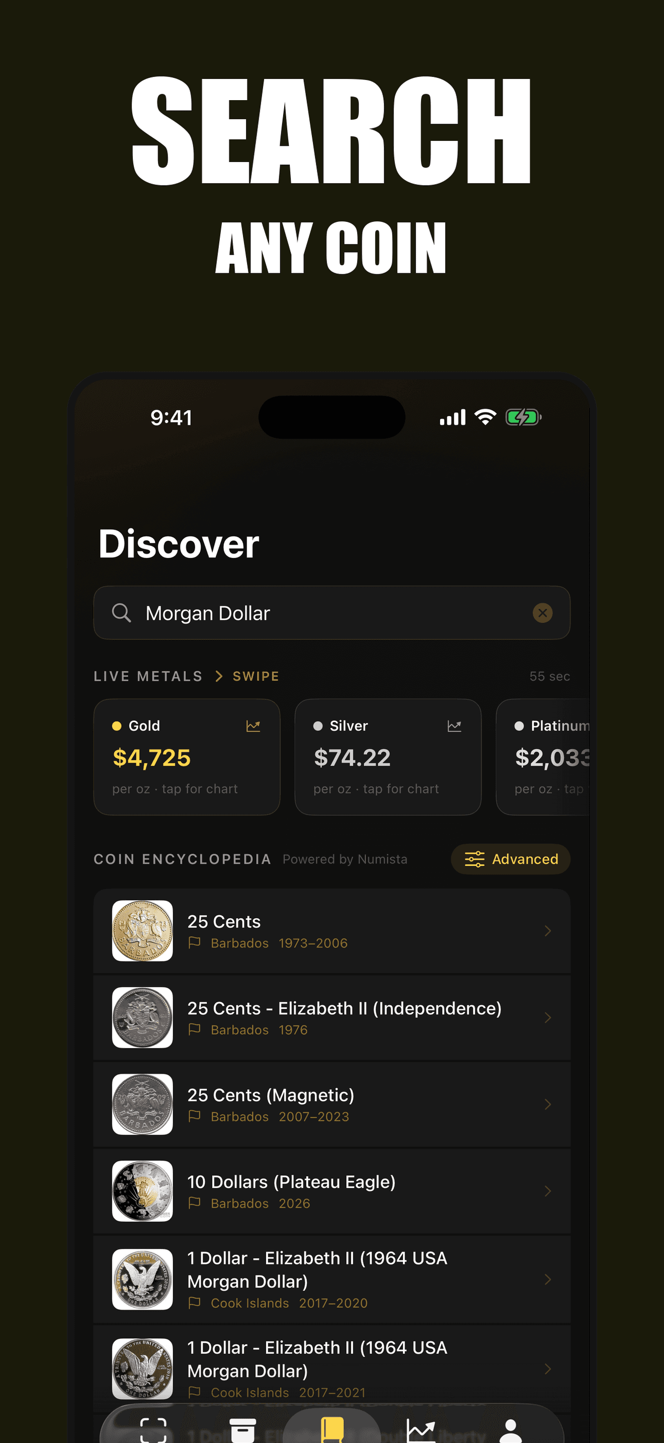 Search a Catalog of 30,000+ Coins
